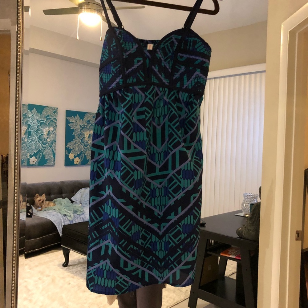 Multi color print dress